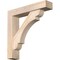 Ekena Millwork Olympic Block Smooth Bracket w/ Offset Brace, Douglas Fir, 5 1/2"W x 26"D x 26"H BKT0604X26X26OLY05SDF - alternate 1